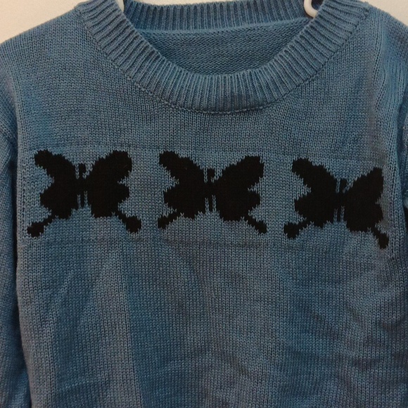 Hooked Up by IoT' butterfly Crewneck Sweater - Picture 2 of 4
